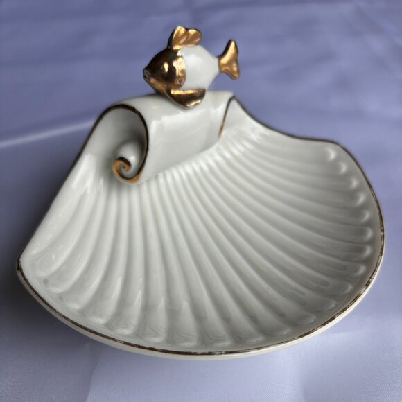 Enesco - Made in Japan - Ceramic Shell & Fish Dish Tray - Picture 2 of 8